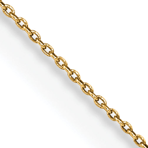 14K Yellow Gold 18 inch .75mm Cable with Spring Ring Clasp Pendant Chain