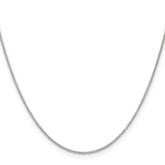 14K White Gold 18 inch 1.2mm Cable with Lobster Clasp Chain