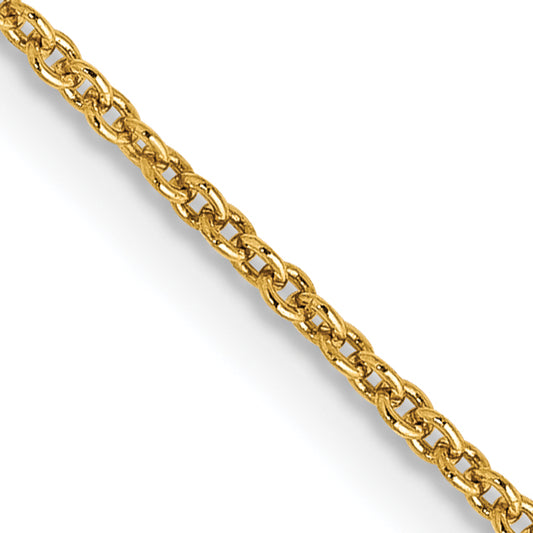 14K Yellow Gold 18 inch 1.2mm Cable with Lobster Clasp Chain
