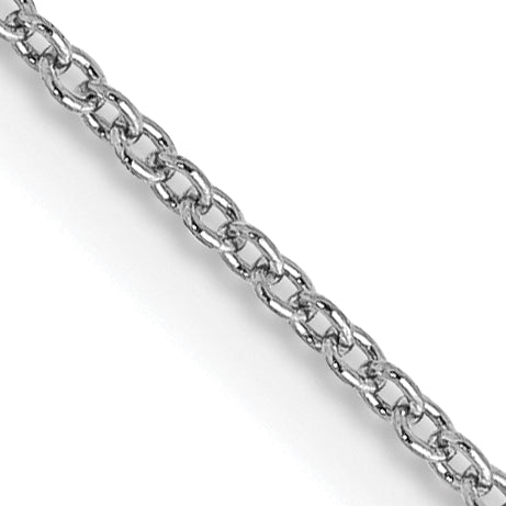 14K White Gold 20 inch .9mm Cable with Spring Ring Clasp Chain