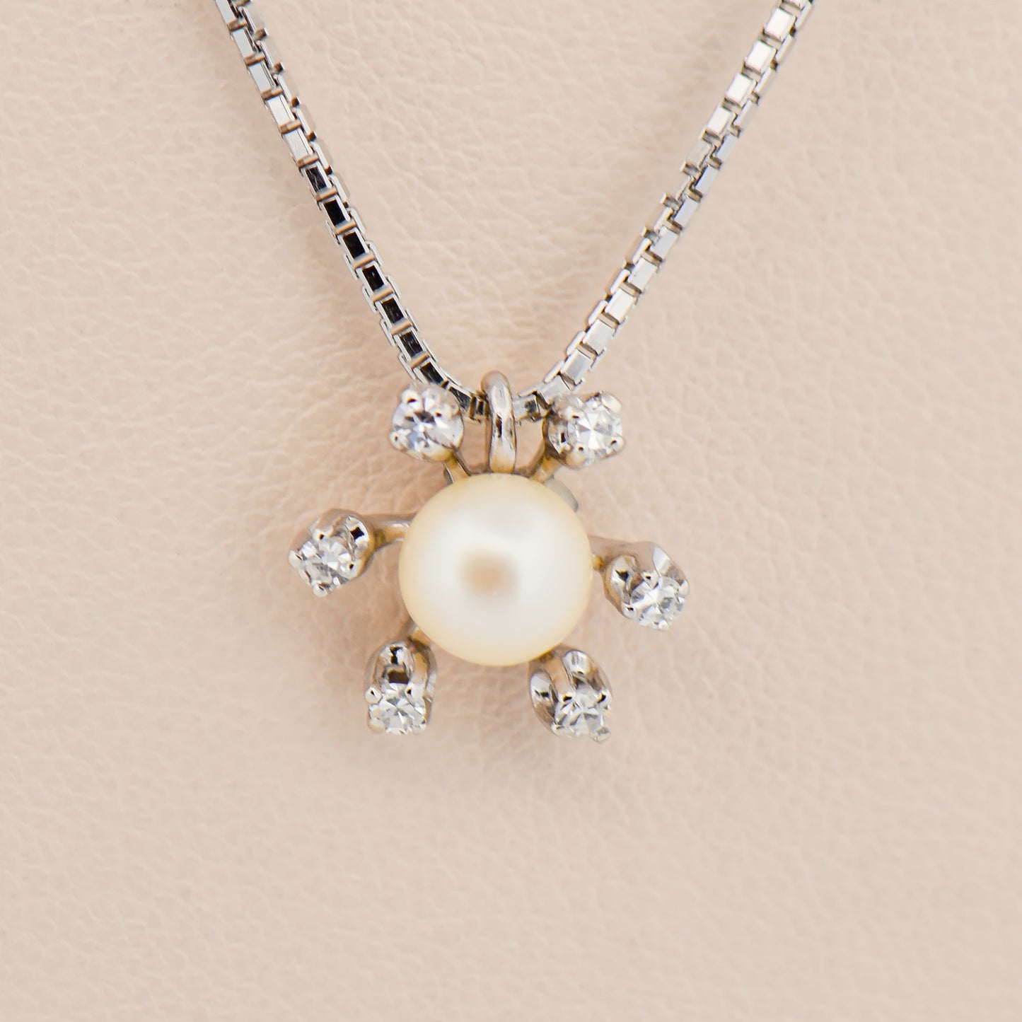 Vintage Pearl and Diamond Sputnik Pendant