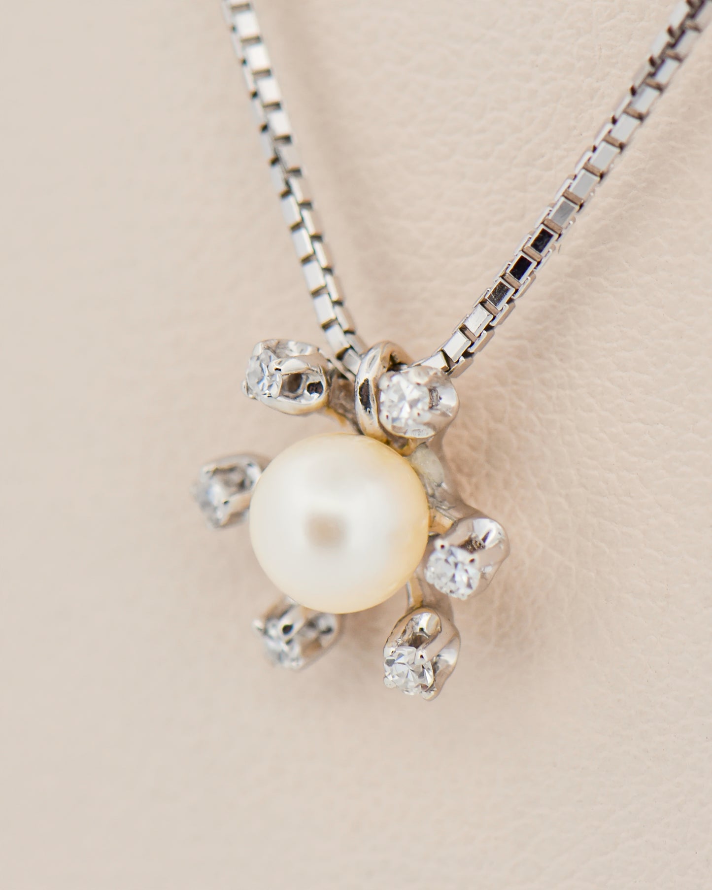 Vintage Pearl and Diamond Sputnik Pendant