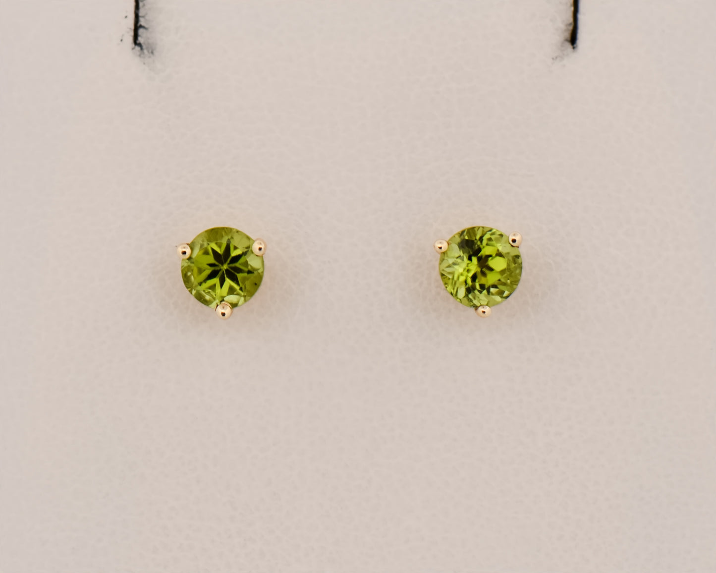 Peridot Martini Studs in Yellow Gold