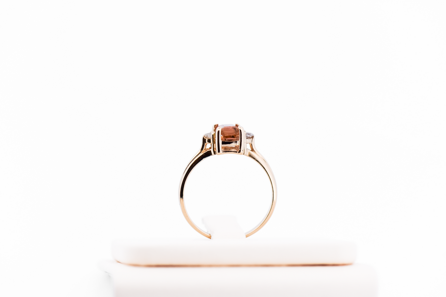 Petite Estate 3-Stone Ring with Watermelon Tourmaline & Diamonds