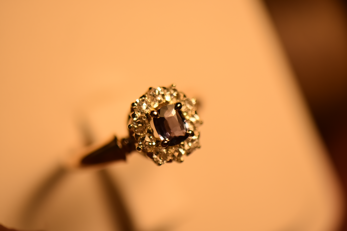 Rare Antique Alexandrite & Diamond Halo Engagement Ring with Strong Color Change
