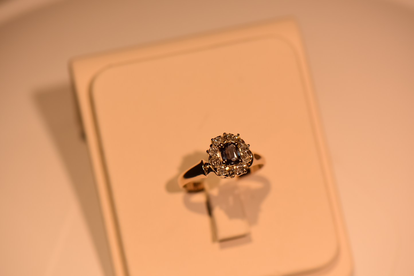 Rare Antique Alexandrite & Diamond Halo Engagement Ring with Strong Color Change