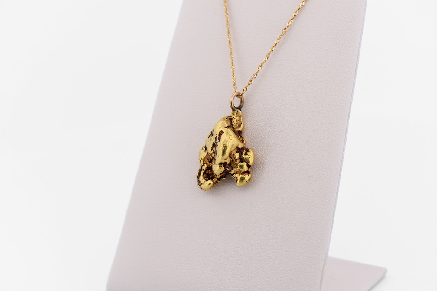 Rare Natural Montana Gold Nugget Pendant