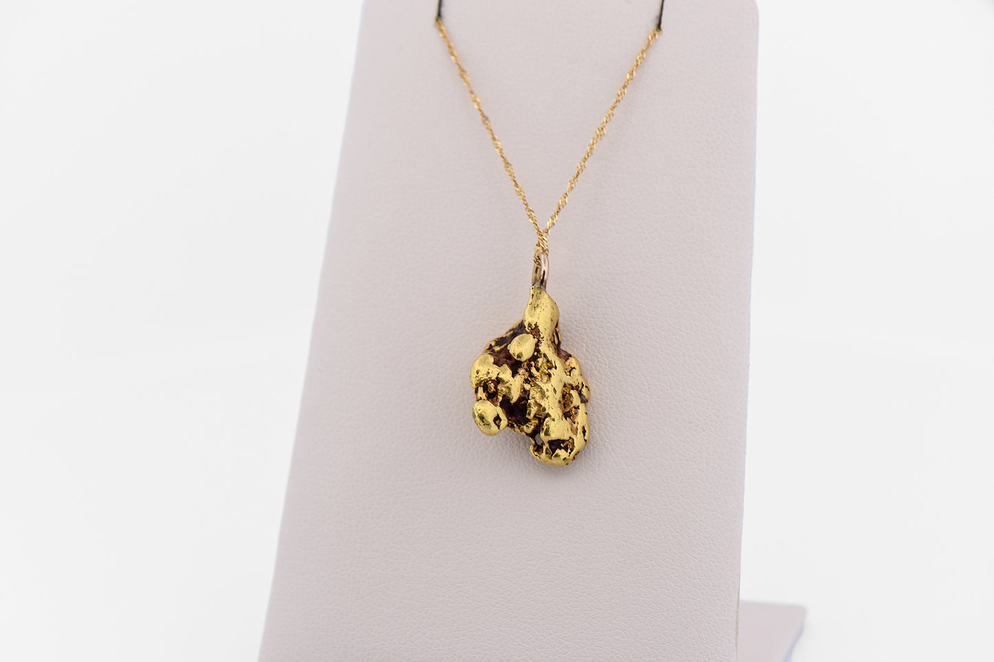 Rare Natural Montana Gold Nugget Pendant