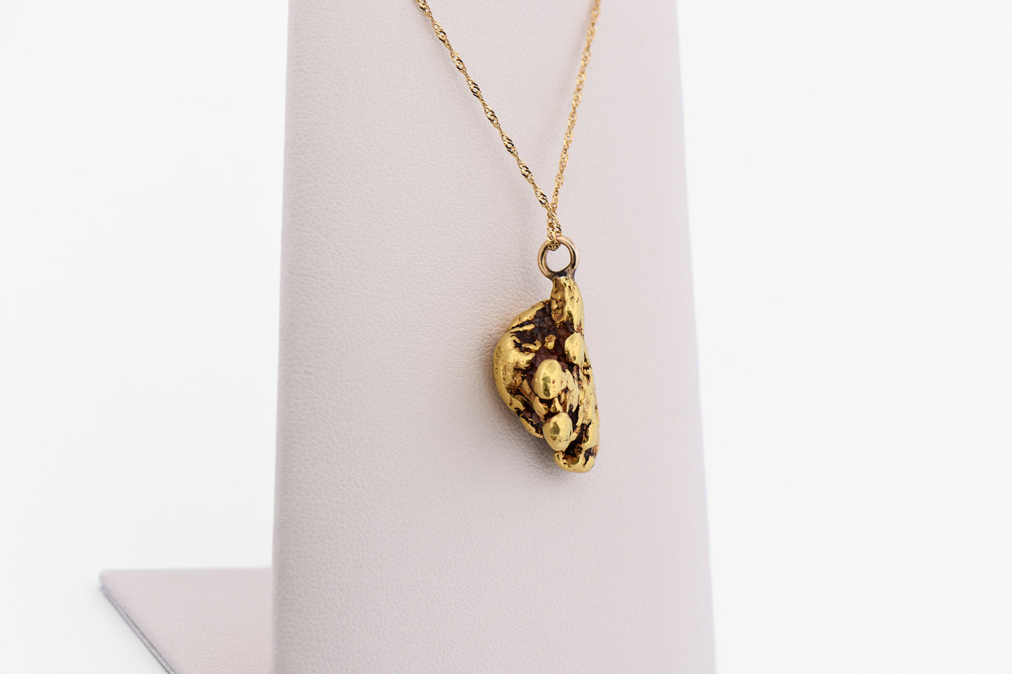 Rare Natural Montana Gold Nugget Pendant