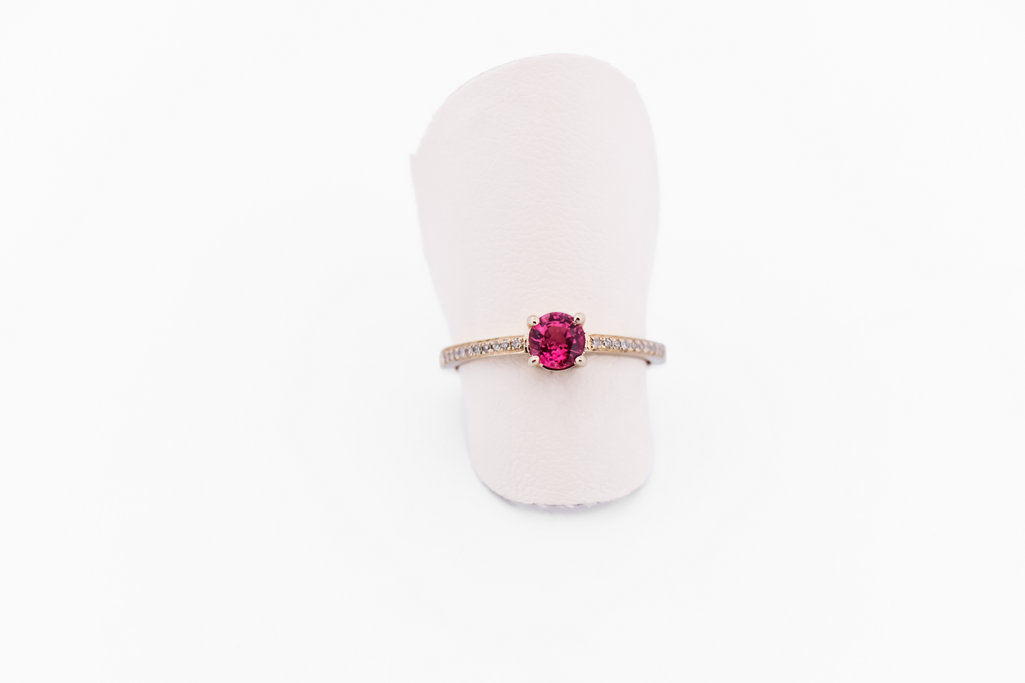 Rare Neon Pink Spinel Engagement Ring - Burmese "Jedi" Spinel