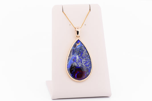 Rare 45ct Purple Australian Boulder Opal Pendant