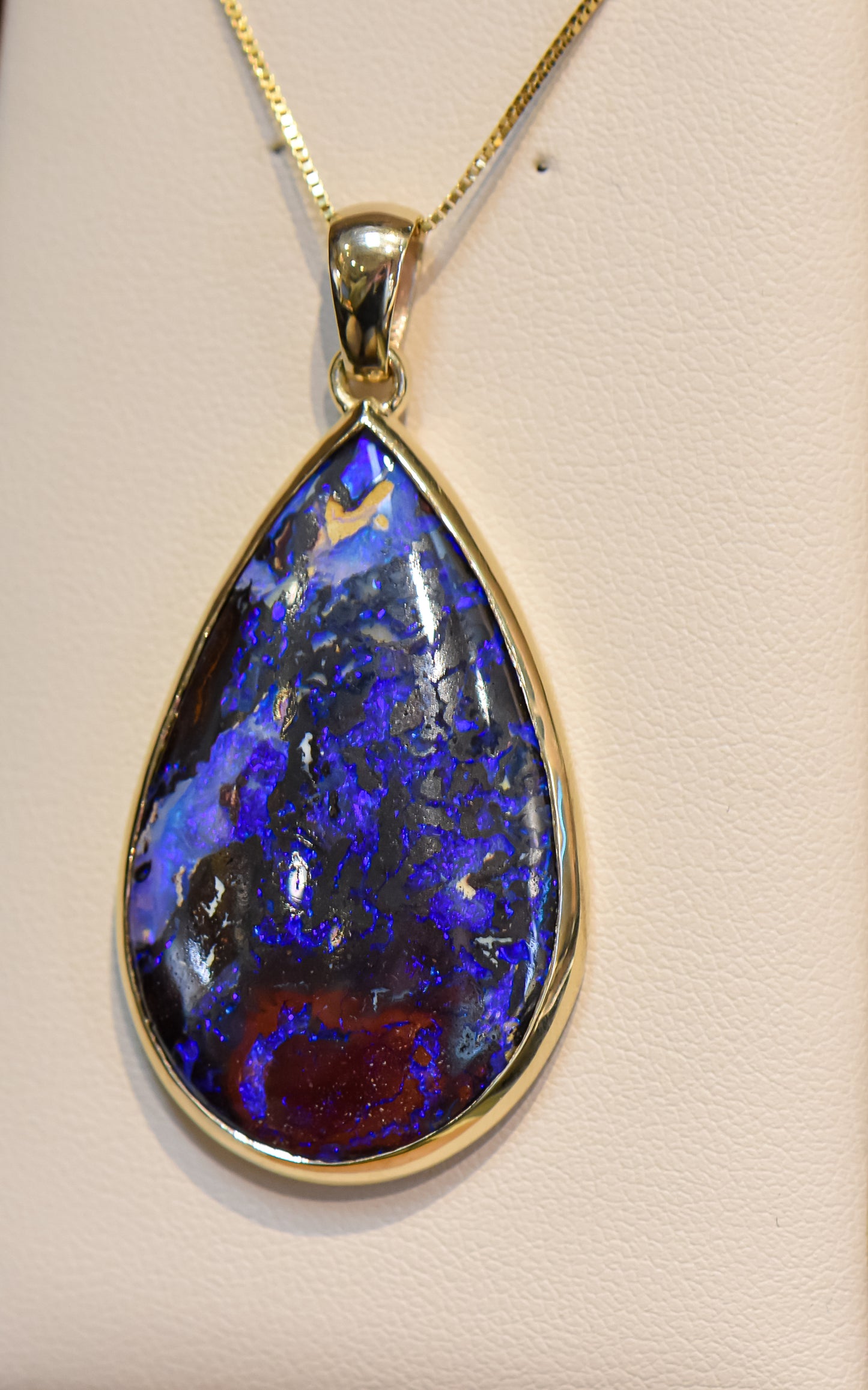Rare 45ct Purple Australian Boulder Opal Pendant