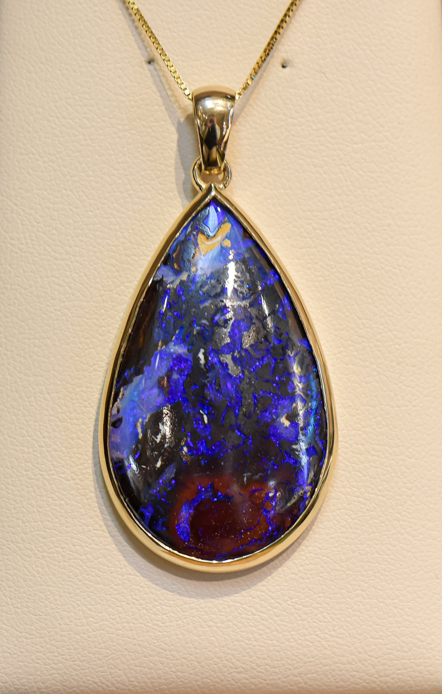 Rare 45ct Purple Australian Boulder Opal Pendant