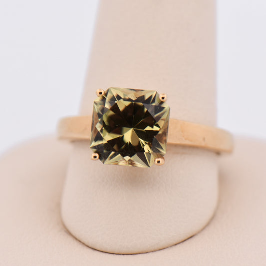 Rare Zultanite Solitaire Ring in 14k Rose Gold