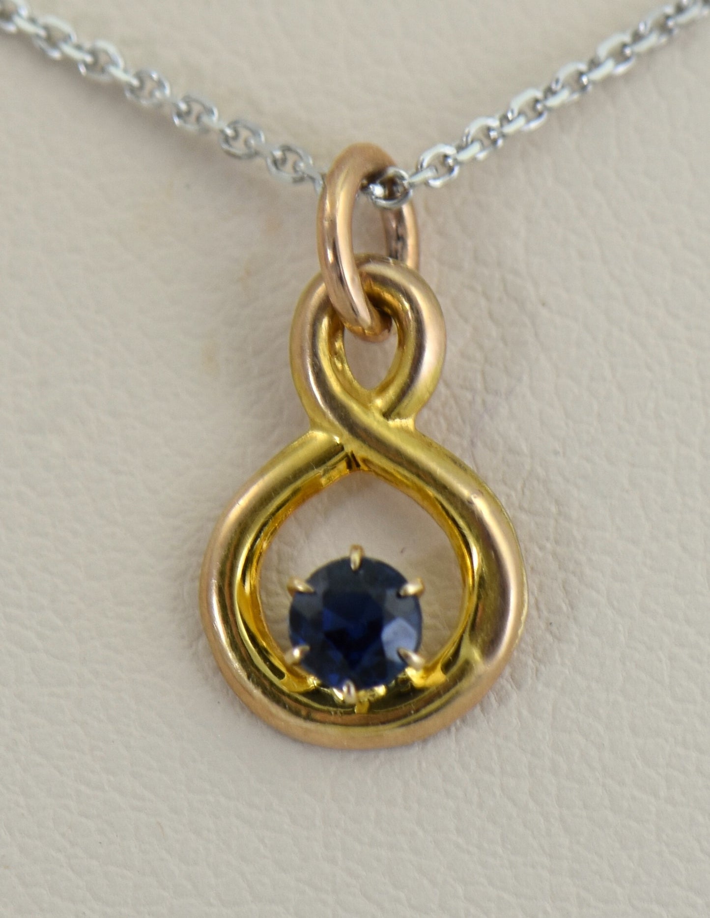Edwardian Sapphire Infinity Charm Pendant