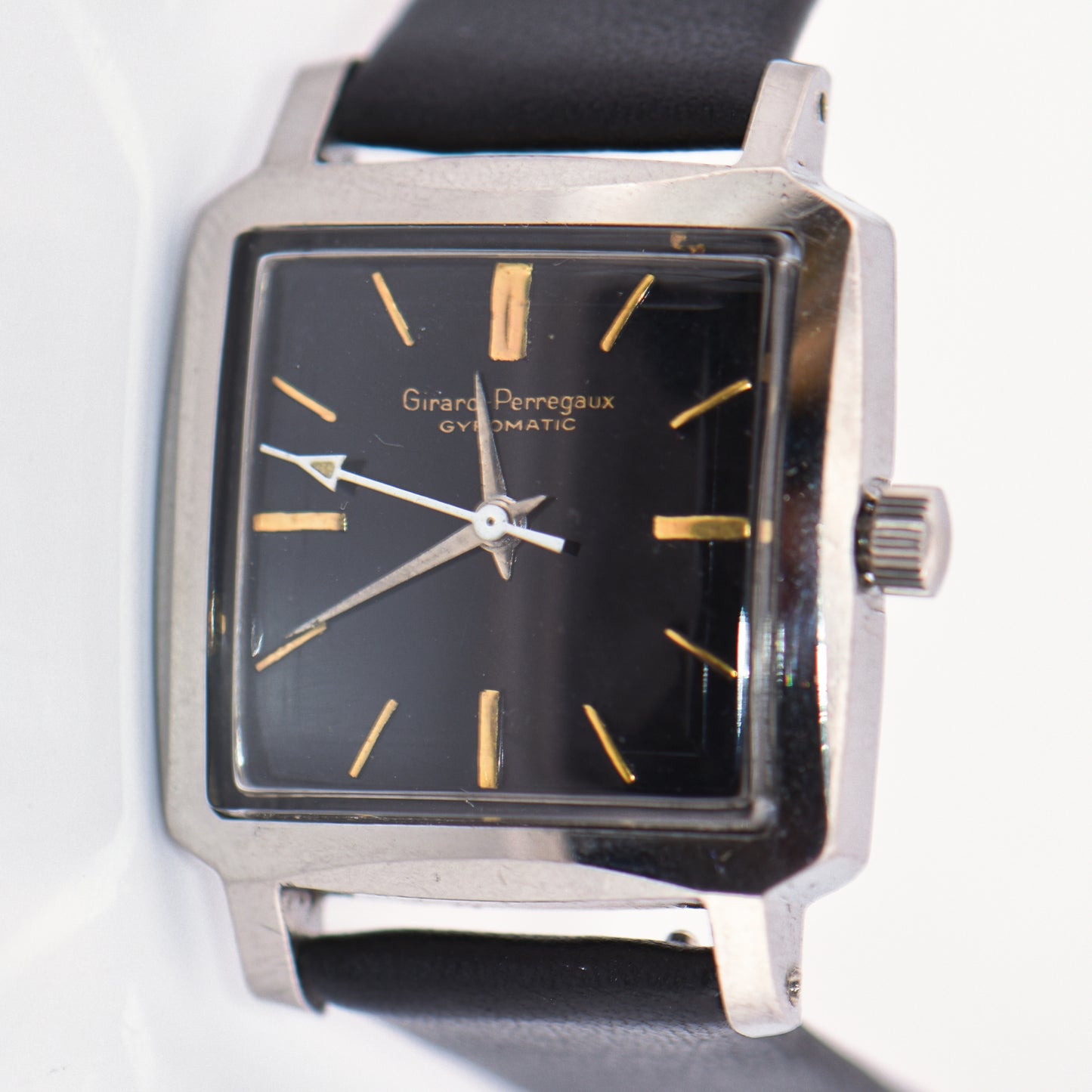 Square Girard Perregaux Automatic Wrist Watch with Black Dial