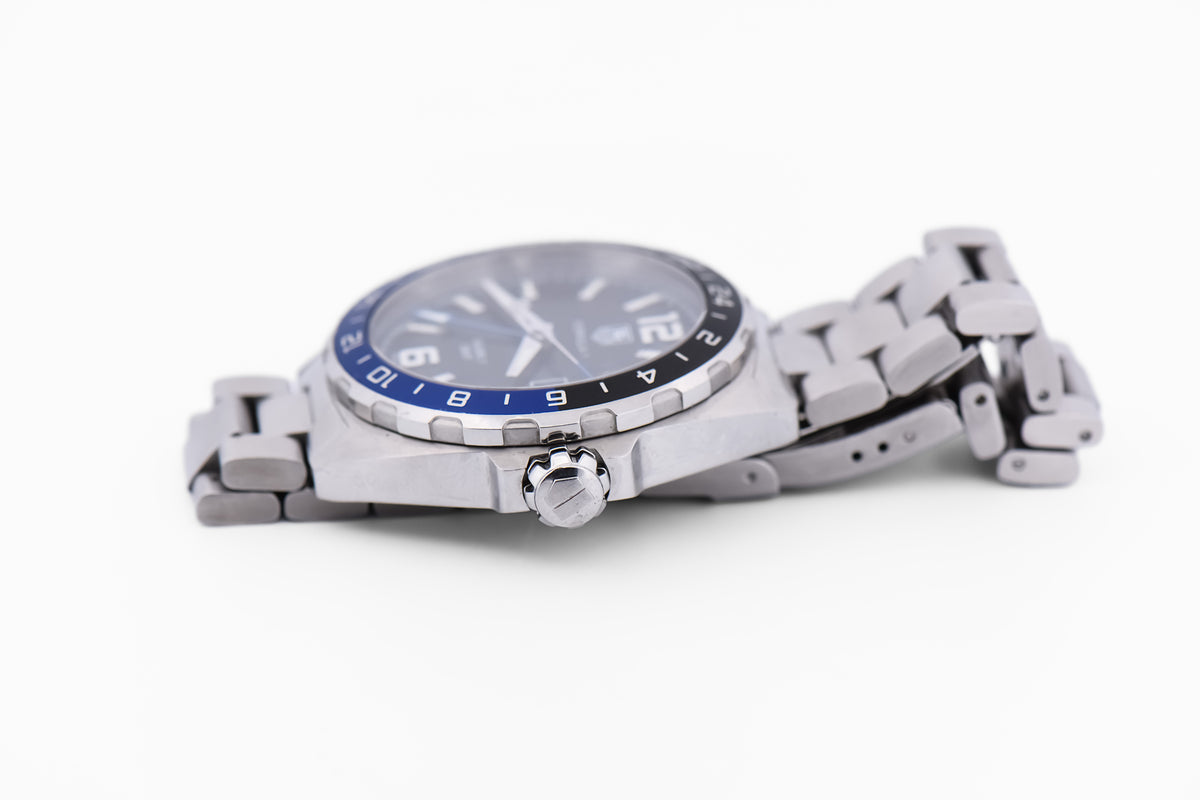 TAG Heuer Formula 1 Calibre 7 GMT Automatic Watch "Batman" Blue & Black Bezel