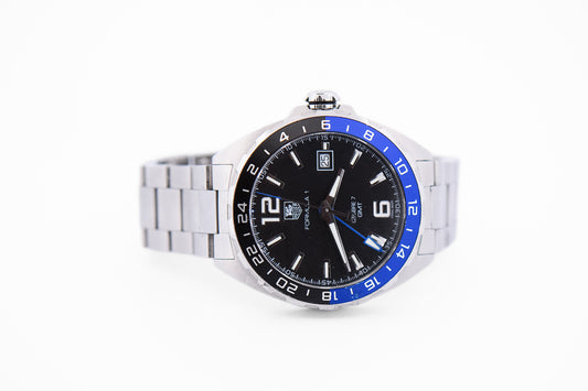 TAG Heuer Formula 1 Calibre 7 GMT Automatic Watch "Batman" Blue & Black Bezel
