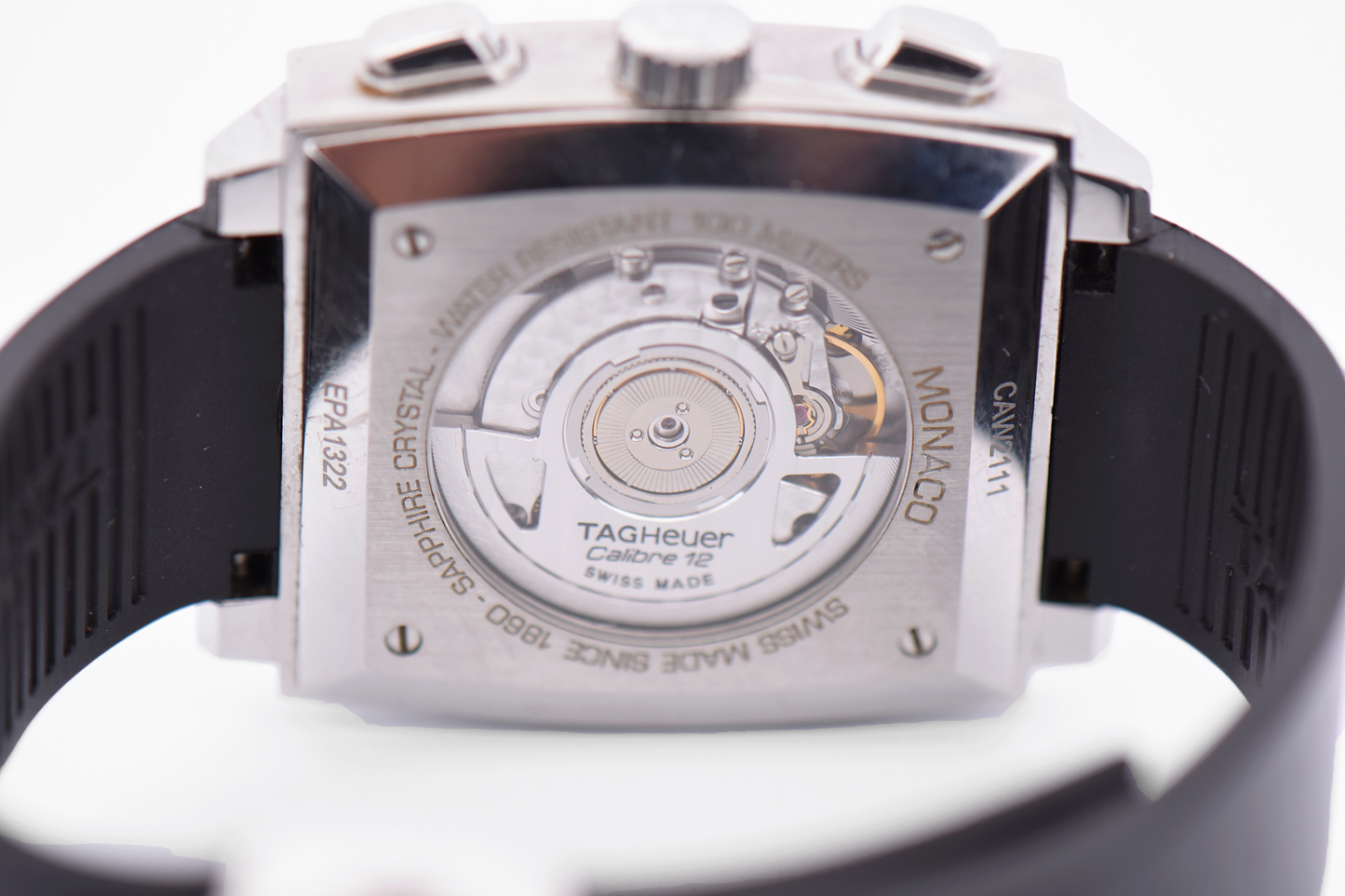 Tag Heuer Monaco Calibre 12 Automatic Chronograph Wristwatch with Blue Dial