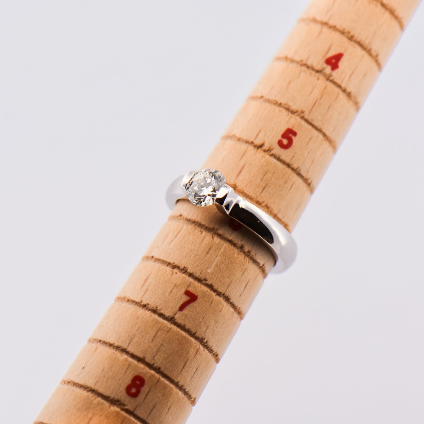 Tension Set Diamond Engagement Ring in White Gold