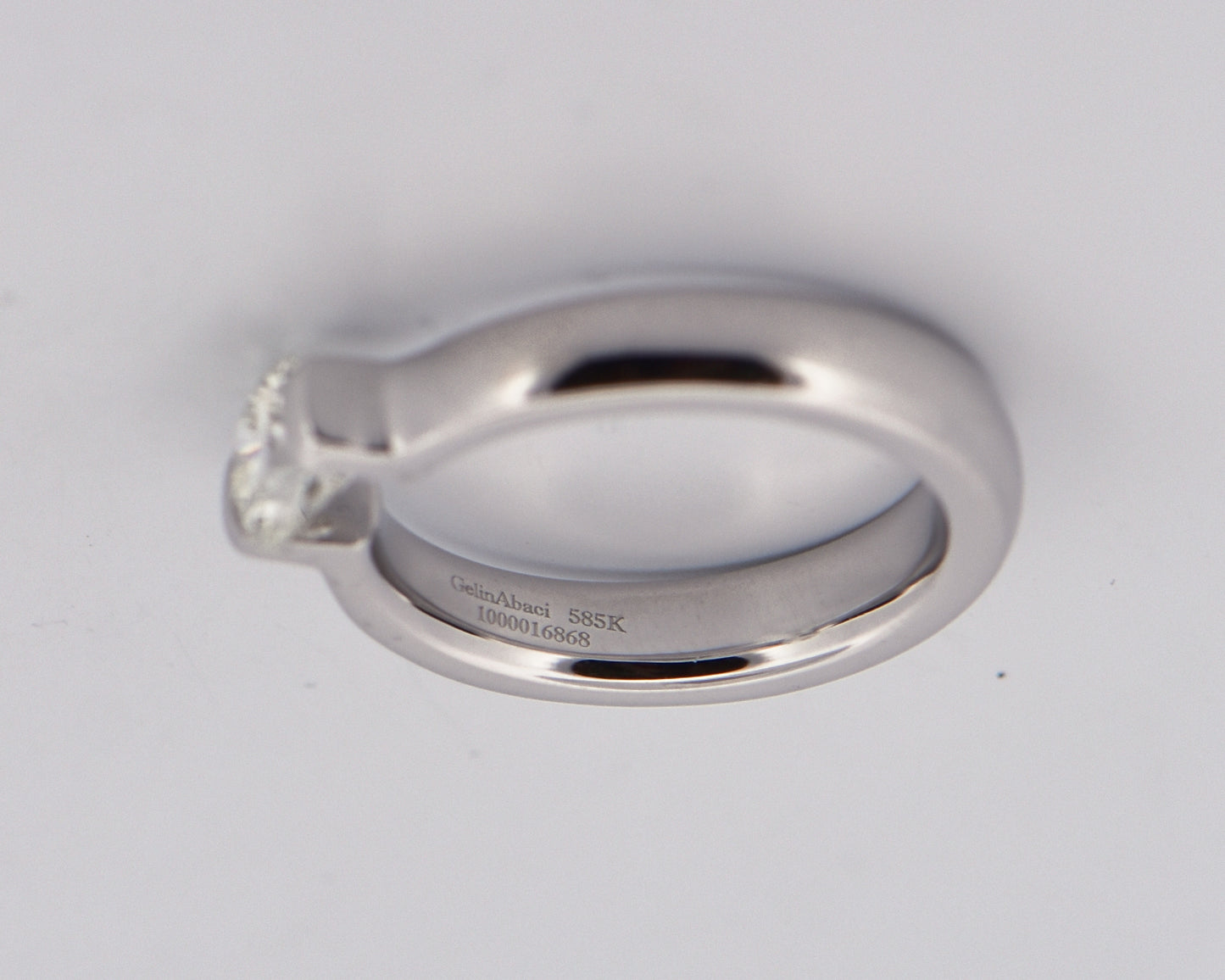 Tension Set Diamond Engagement Ring in White Gold