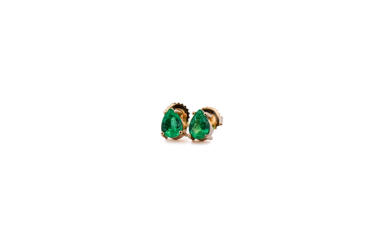 Top Quality Colombian Emerald Stud Earrings