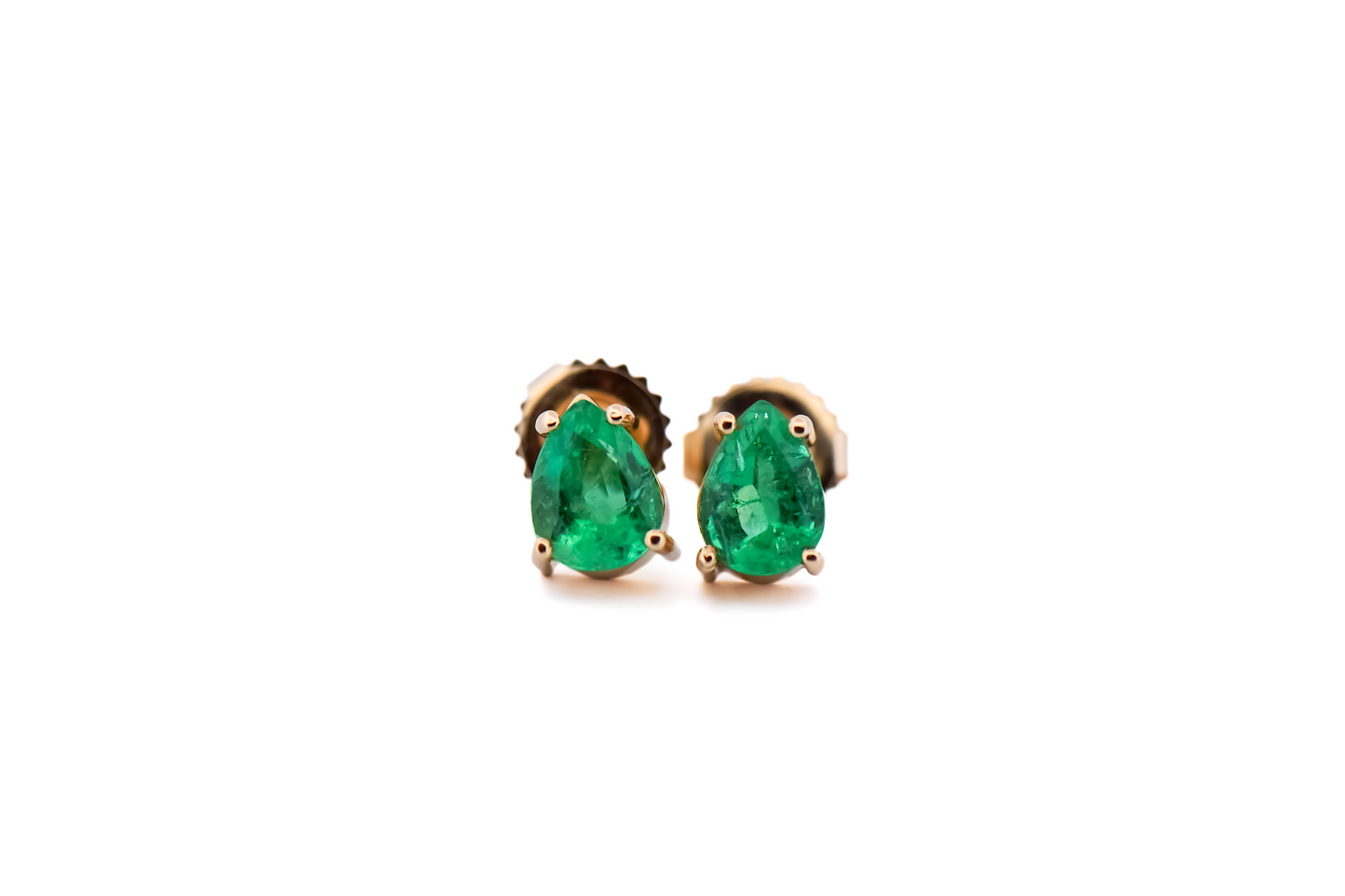 Top Quality Colombian Emerald Stud Earrings