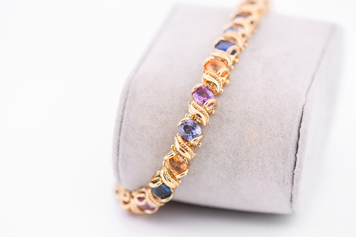 Top Quality Estate Multicolor Sapphire Bracelet