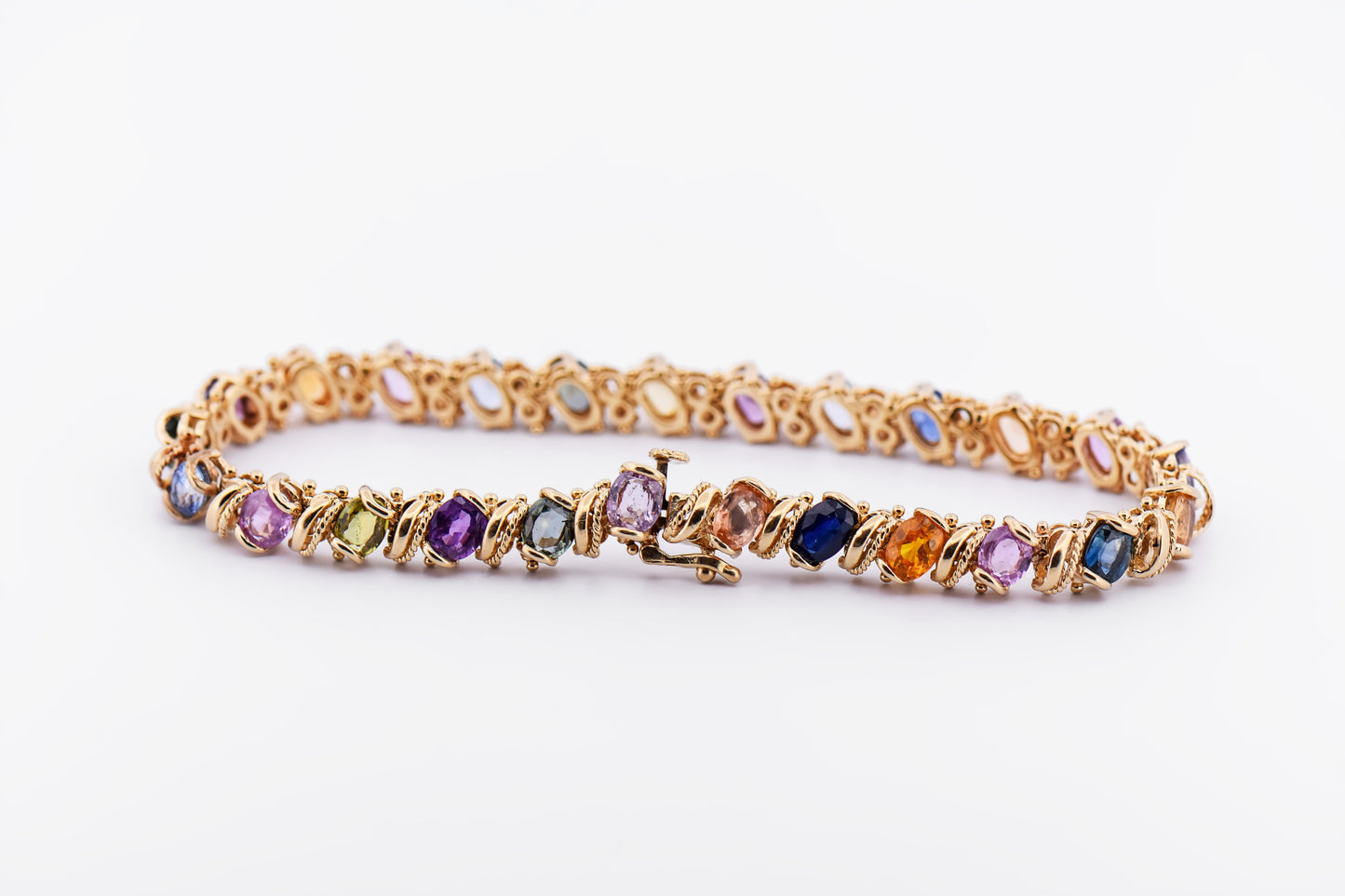 Top Quality Estate Multicolor Sapphire Bracelet