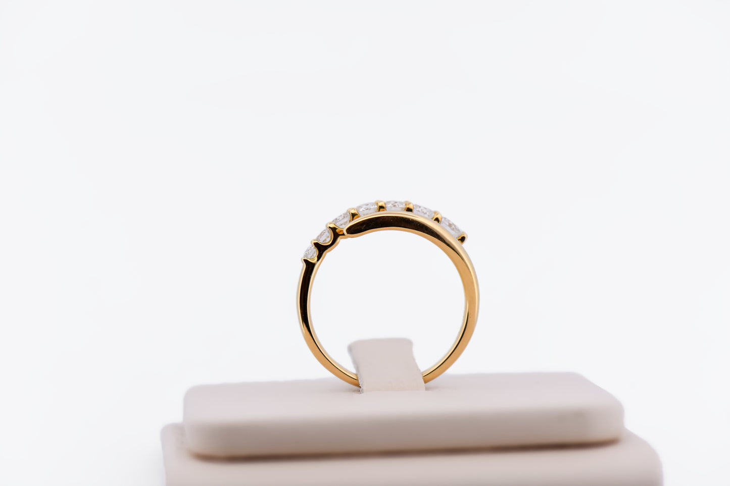 Top Quality Graduated Diamond Bypass Ring - Modern Snake Ring