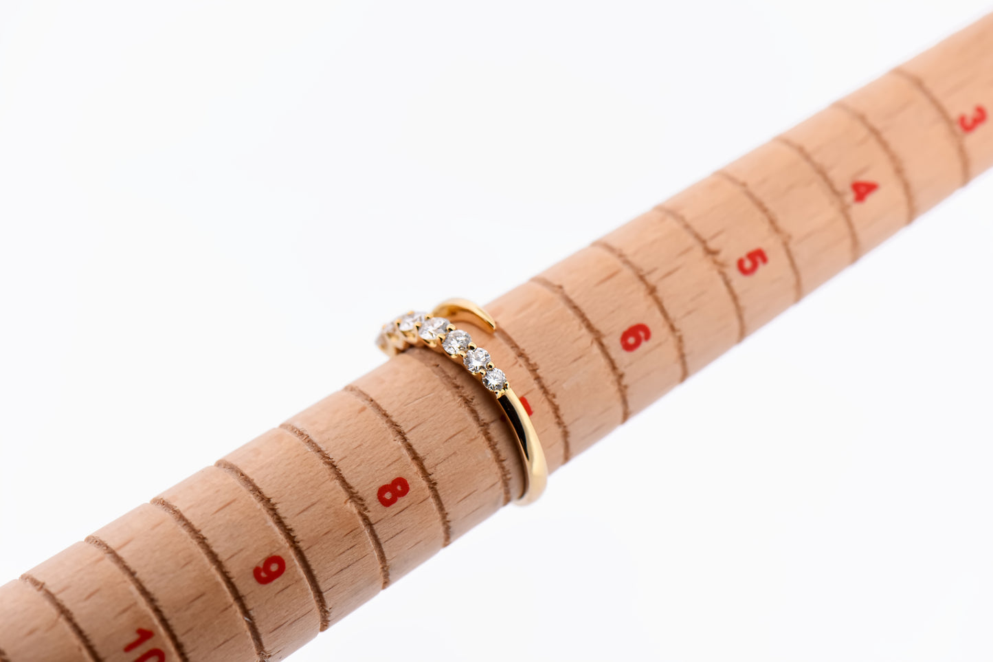 Top Quality Graduated Diamond Bypass Ring - Modern Snake Ring