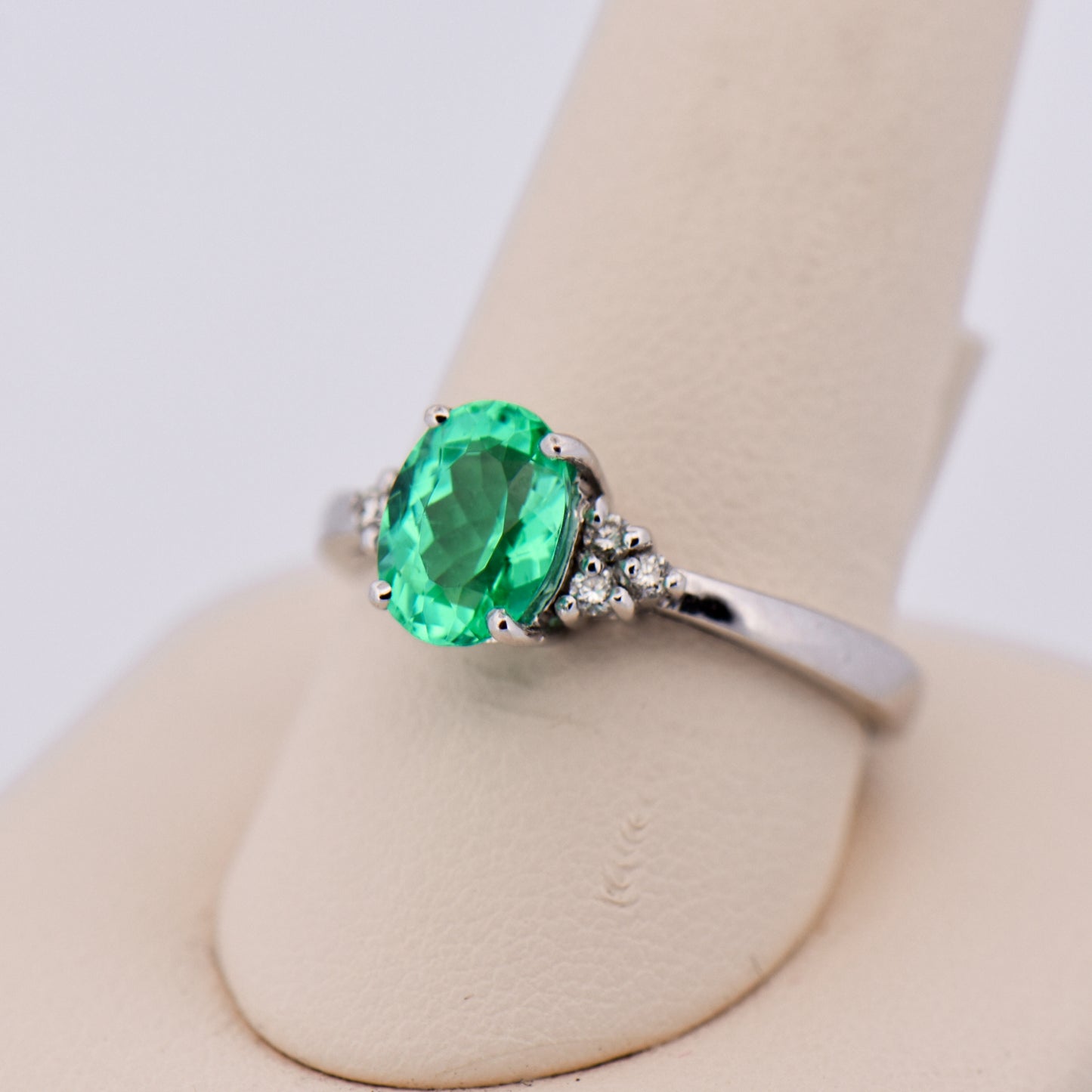 Top Quality Neon Paraiba Tourmaline Engagement Ring