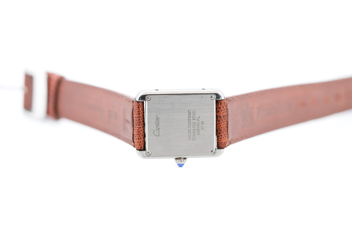 Unisex Cartier Tank Solo Stainless Steel Quartz Wrist Watch with Aftermarket Band