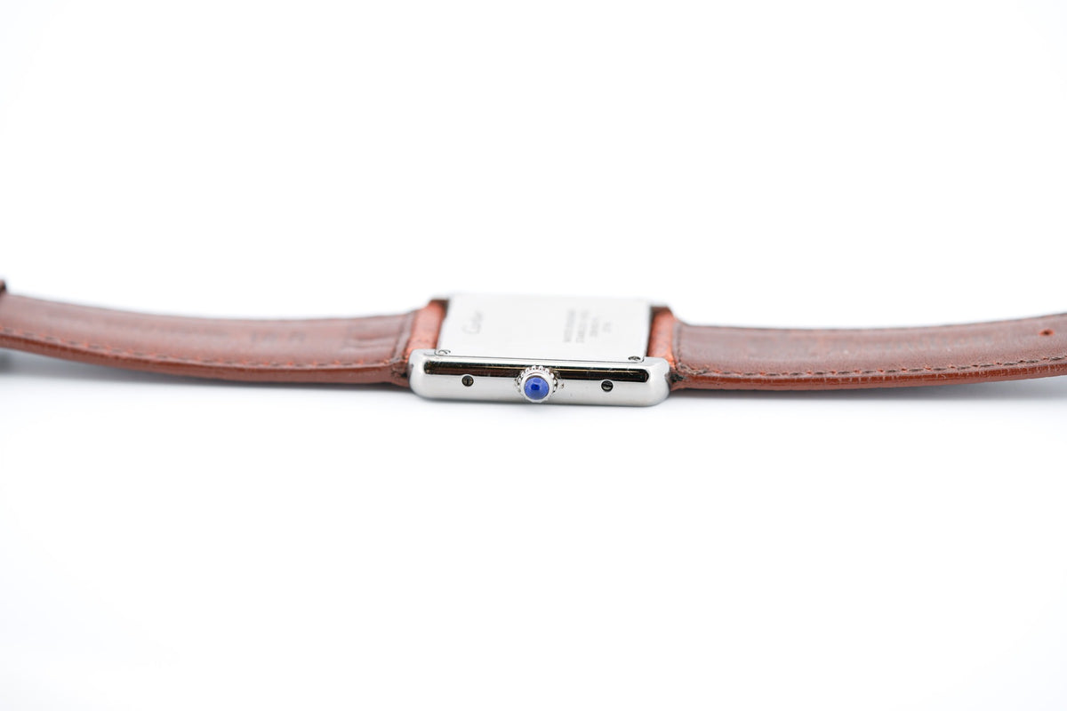 Unisex Cartier Tank Solo Stainless Steel Quartz Wrist Watch with Aftermarket Band