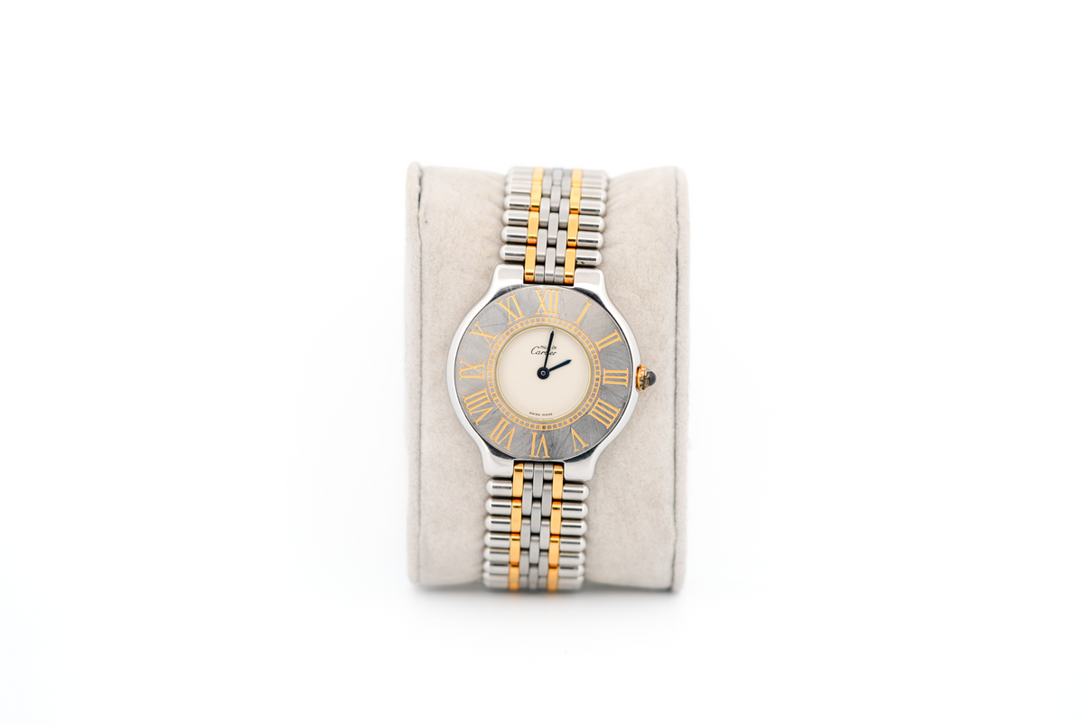 Unisex Must de Cartier 21 Stainless & 18k Yellow Gold Quartz Wrist Watch