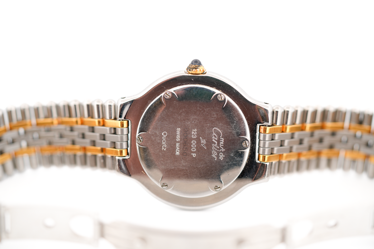 Unisex Must de Cartier 21 Stainless & 18k Yellow Gold Quartz Wrist Watch