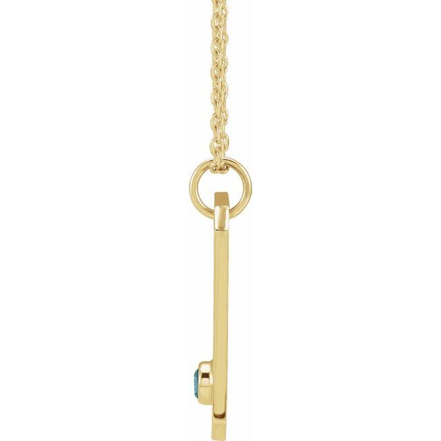 Gold Pendant Set with Birthstone & Birth Month Constellation Sign