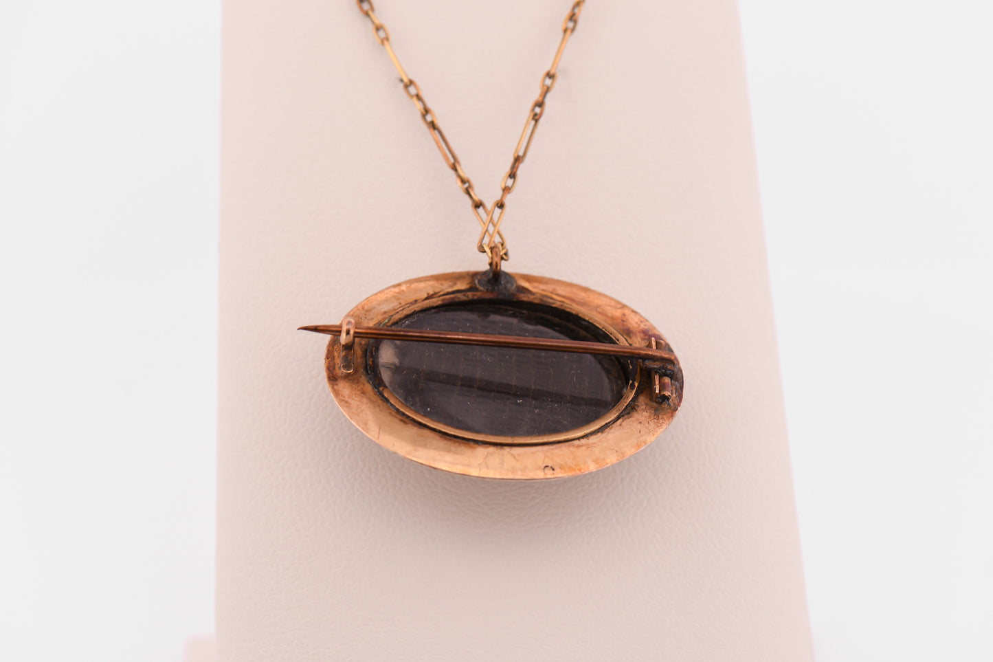 Victorian Locket with Blue Enamel Star & Rare Nautral Pearl