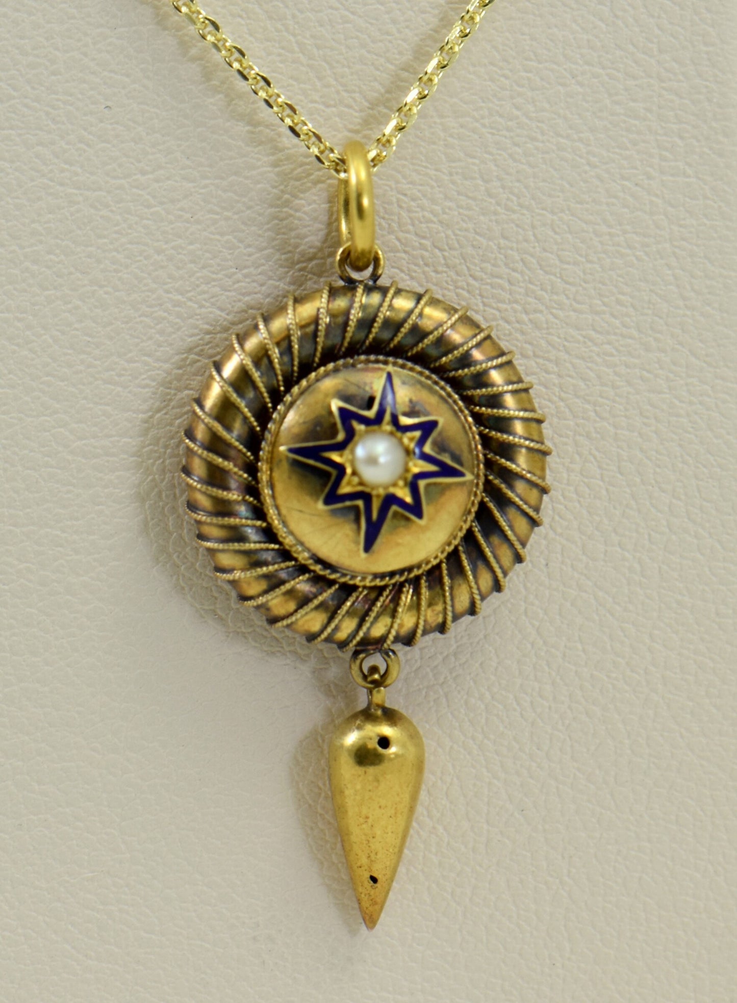 Victorian British 15k Gold Pendant Locket circa 1860