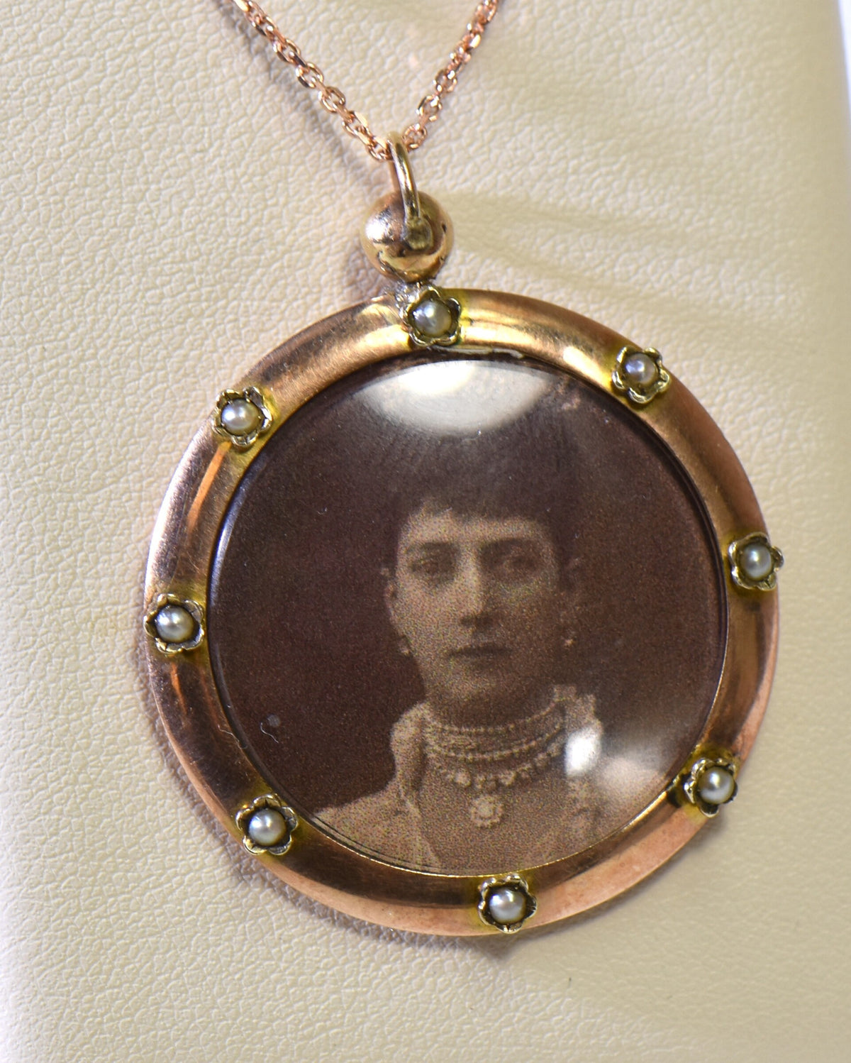 Victorian Rose Gold Locket Reversible Pendant