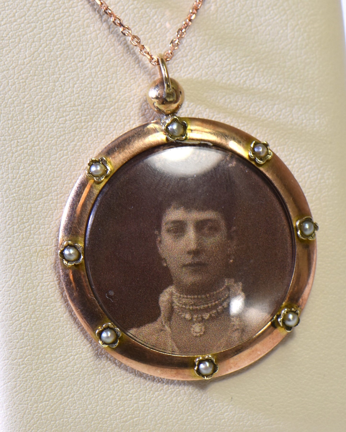 Victorian Rose Gold Locket Reversible Pendant