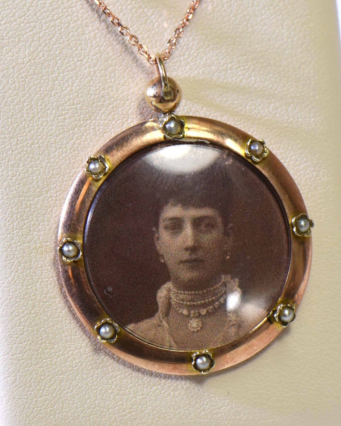Victorian Rose Gold Locket Reversible Pendant
