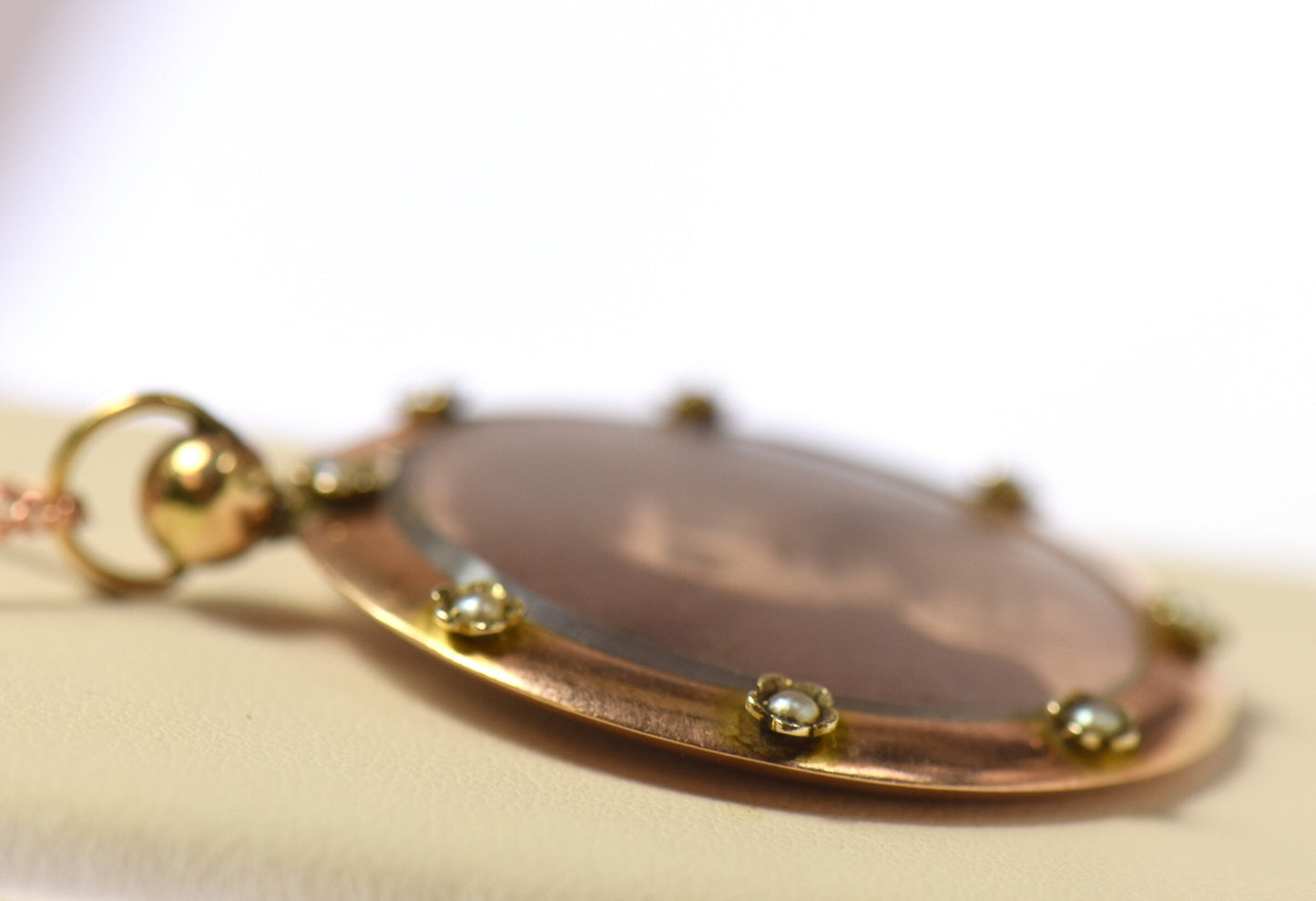 Victorian Rose Gold Locket Reversible Pendant