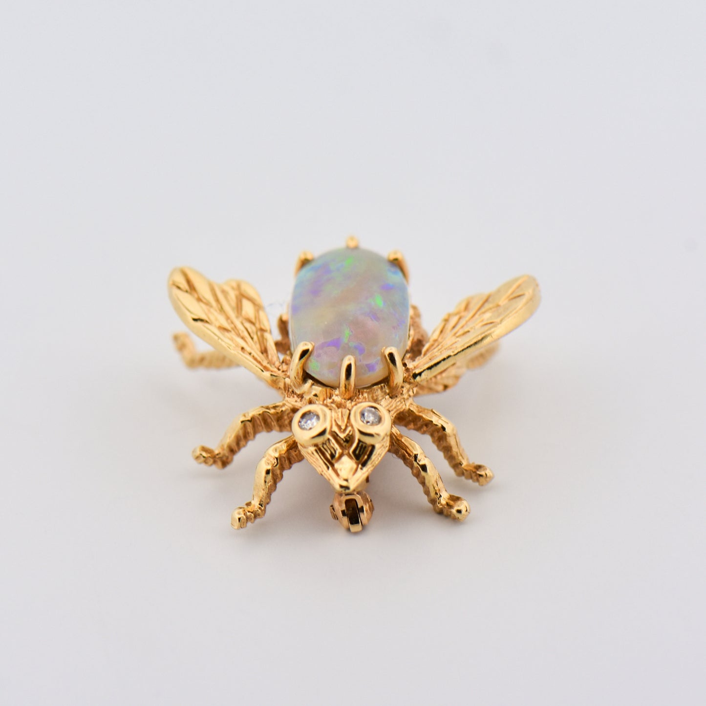 Vintage Bee Brooch with Australian Opal