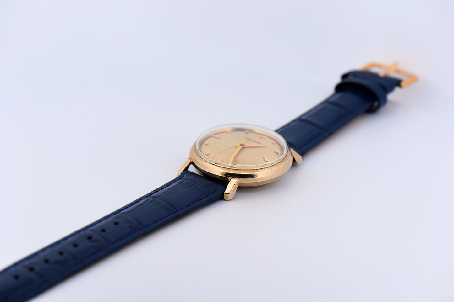 Vintage Bulova Accutron Wristwatch with Blue Strap