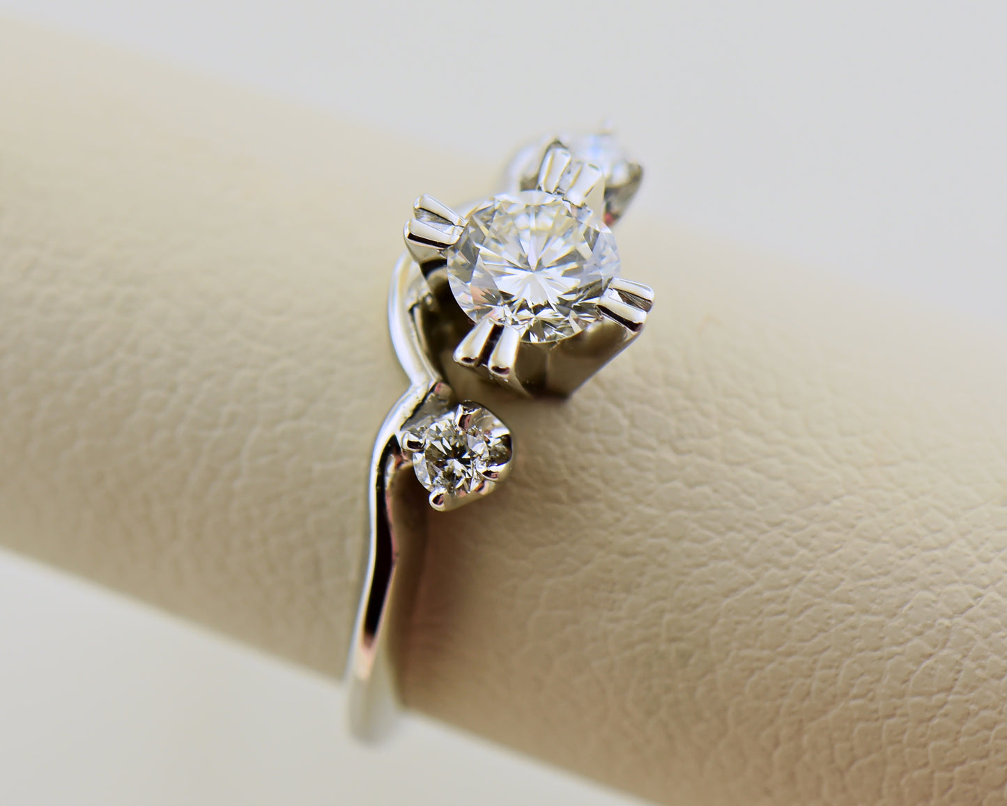 Mid-Century Diamond Wedding Set in White Gold