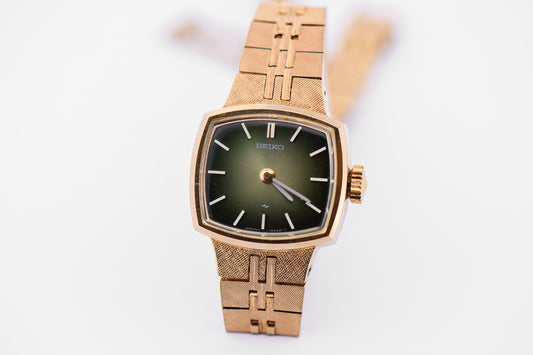 Vintage Lady's Seiko Mechanical Watch Rare Green Dial