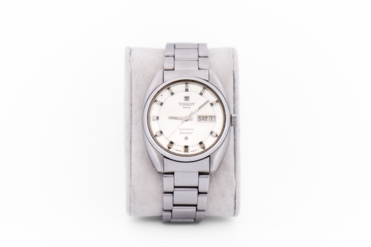 Vintage Tissot Seastar Day-Date Automatic Wrist Watch - Original Stainless Bracelet