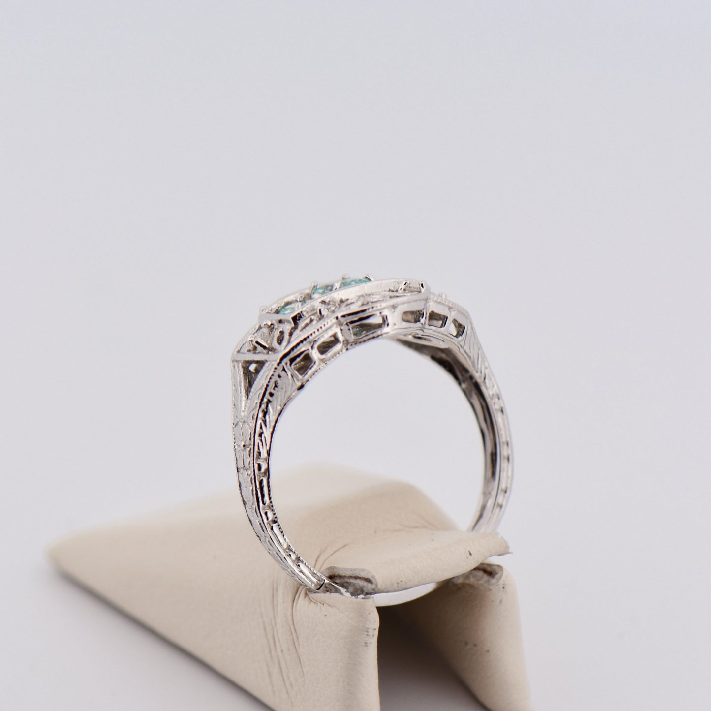 Vintage Style African Paraiba Tourmaline Ring
