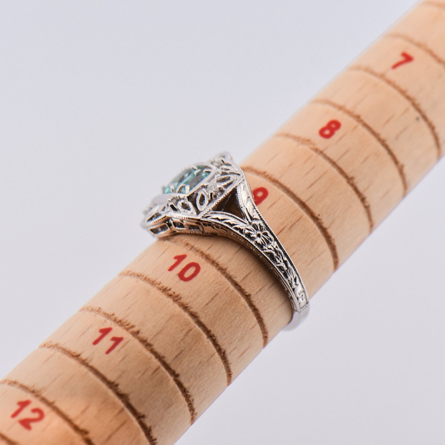 Vintage Style African Paraiba Tourmaline Ring